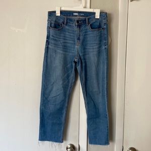 Old Navy Medium Wash Straight Leg Ankle Jean, 10